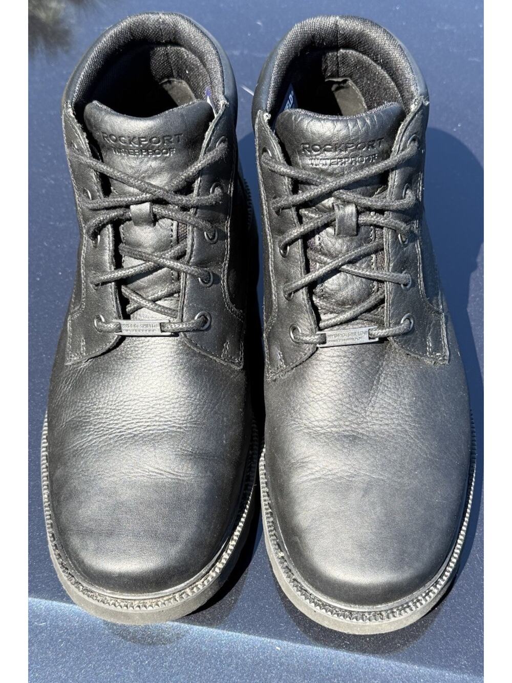 Rockport Hydro-Shield Waterproof Chukka Boots Men Size 9.5 XW Black Leather